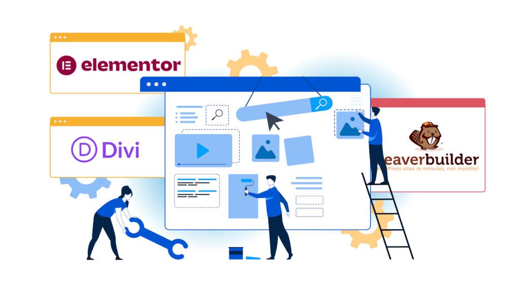 Drag-and-drop interfaces from top no-code page builders within the Best Web Tools for Building a Website